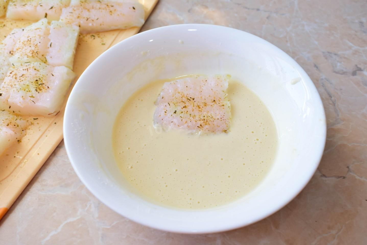 Шаг 5 приготовления Морской язык в кляре на сковороде
