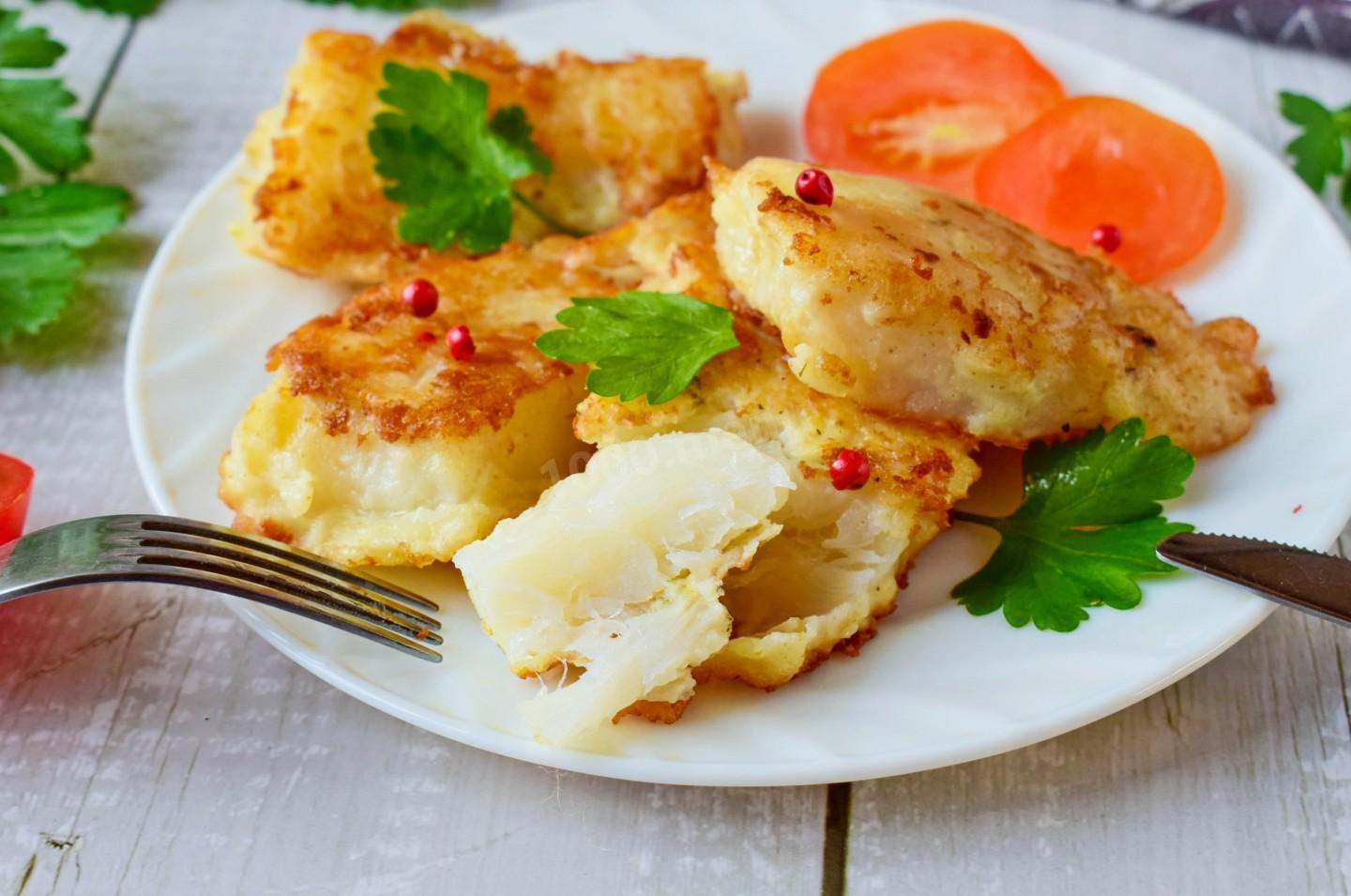 Шаг 8 приготовления Морской язык в кляре на сковороде