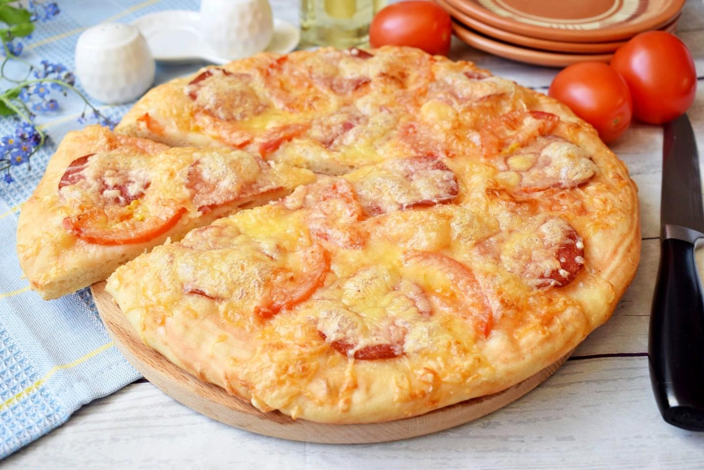 Обложка рецепта Пицца с беконом и сыром