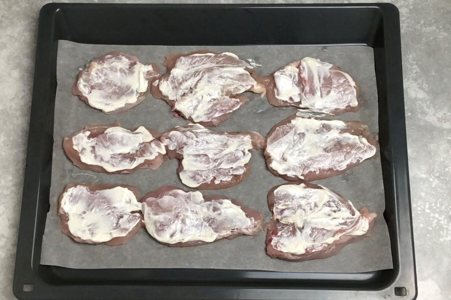 Шаг 6 приготовления Куриное филе с ананасами в духовке