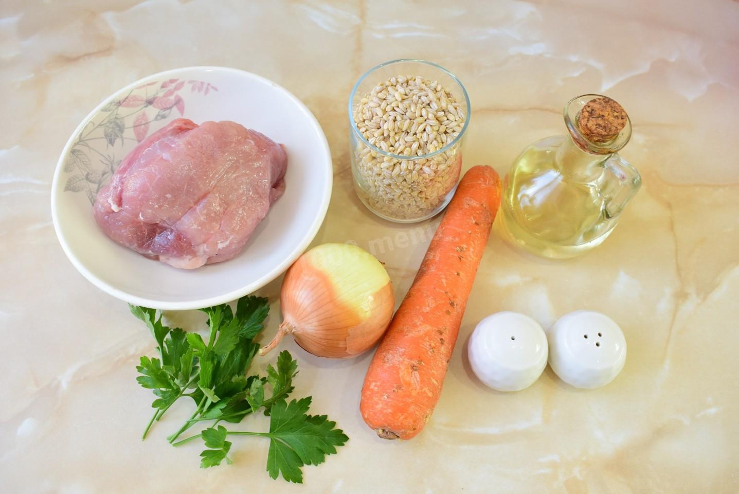 Шаг 1 приготовления Перловая каша с мясом