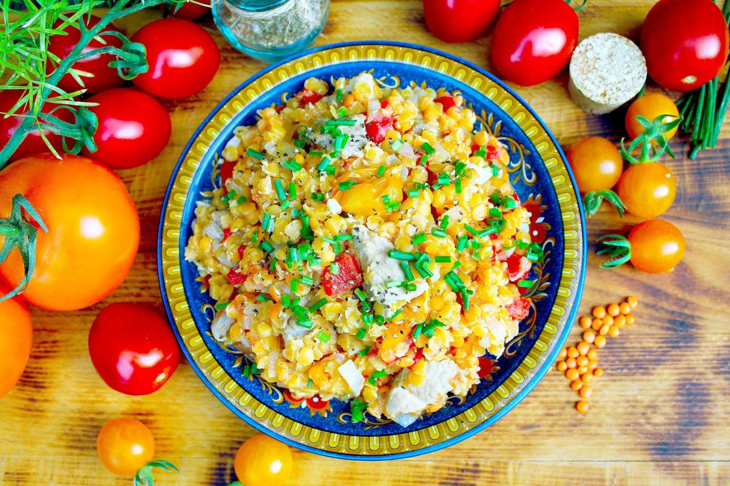 Обложка рецепта Чечевица с мясом