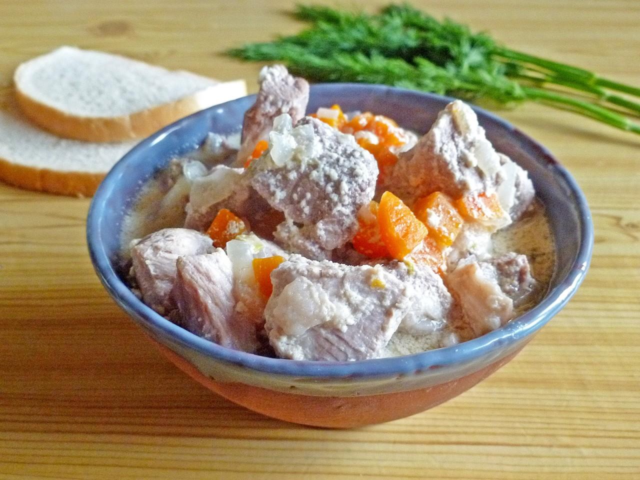 Шаг 13 приготовления Мясо тушеное в мультиварке скороварке