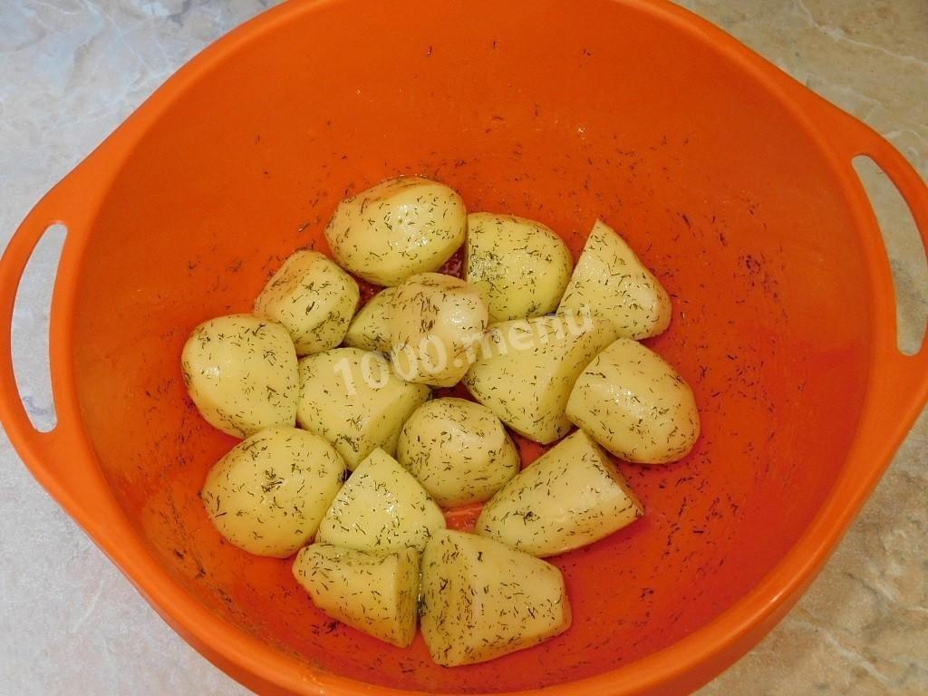Шаг 4 приготовления Курица с гарниром