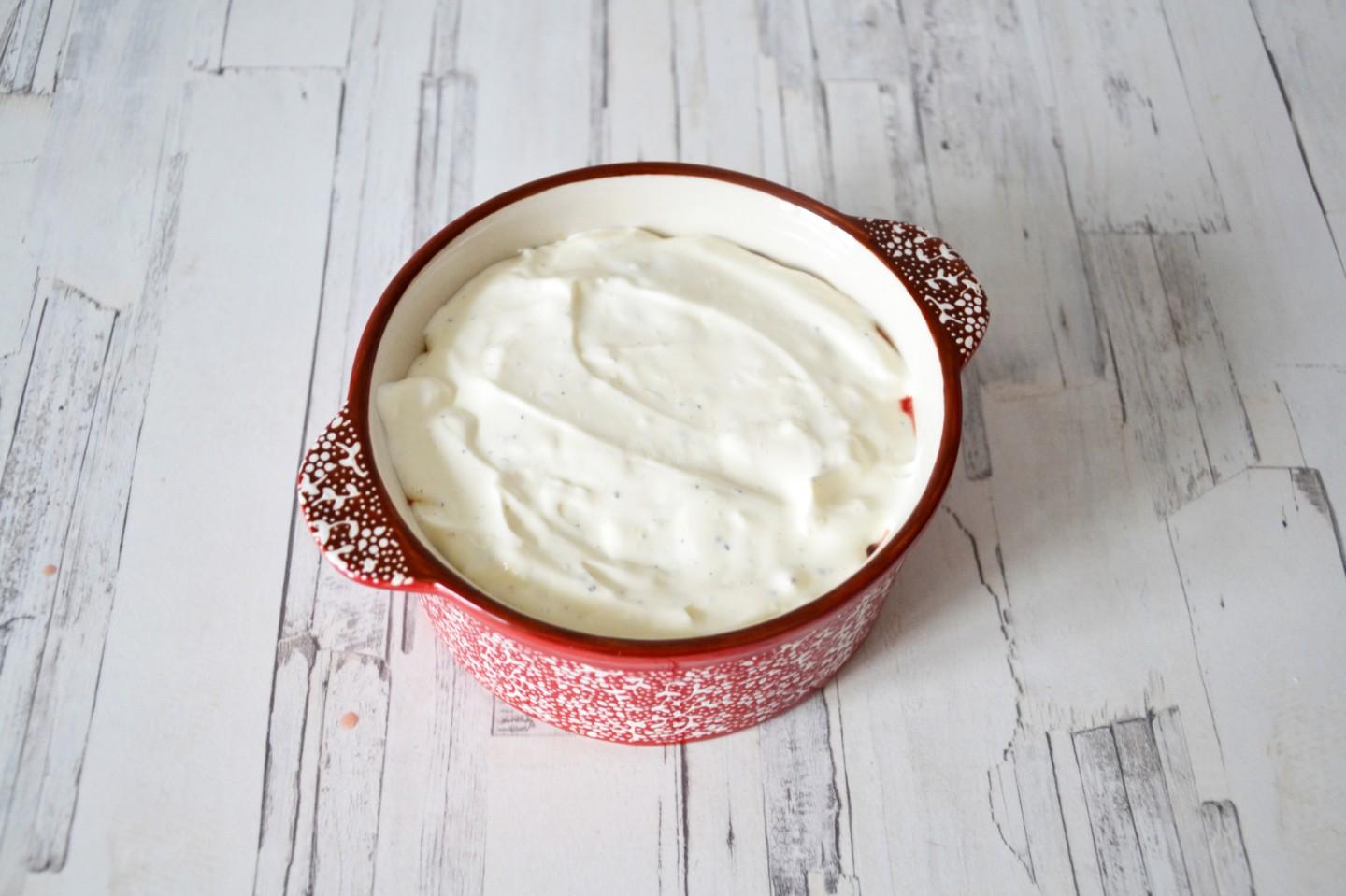 Шаг 8 приготовления Печень куриная с сыром в духовке