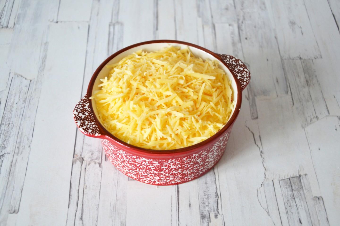 Шаг 9 приготовления Печень куриная с сыром в духовке