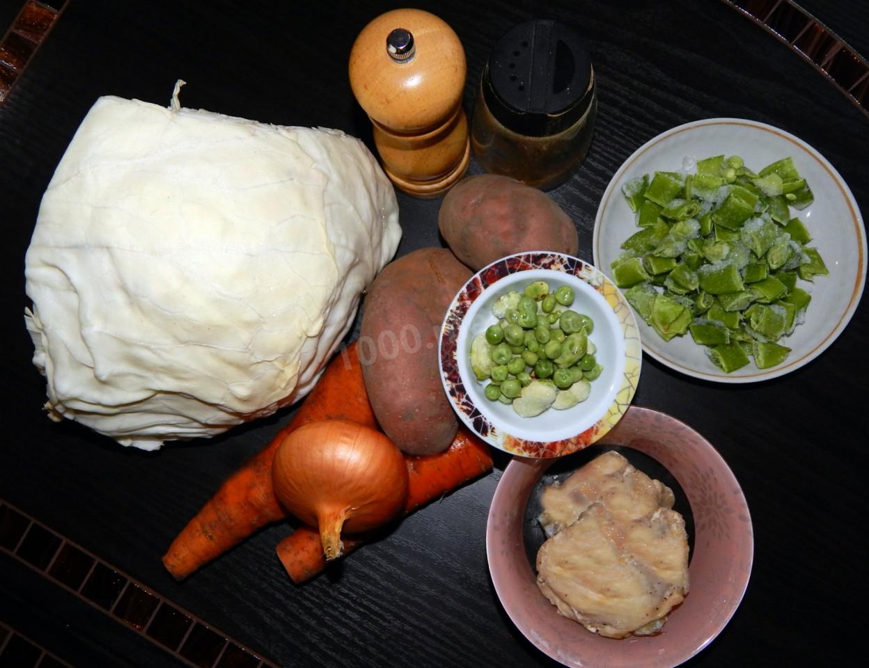 Шаг 1 приготовления Тушеное мясо с овощами в мультиварке