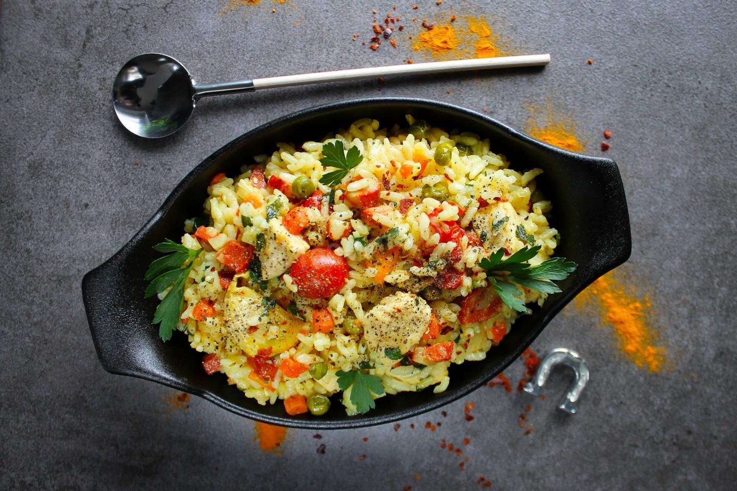 Обложка рецепта Паэлья с курицей