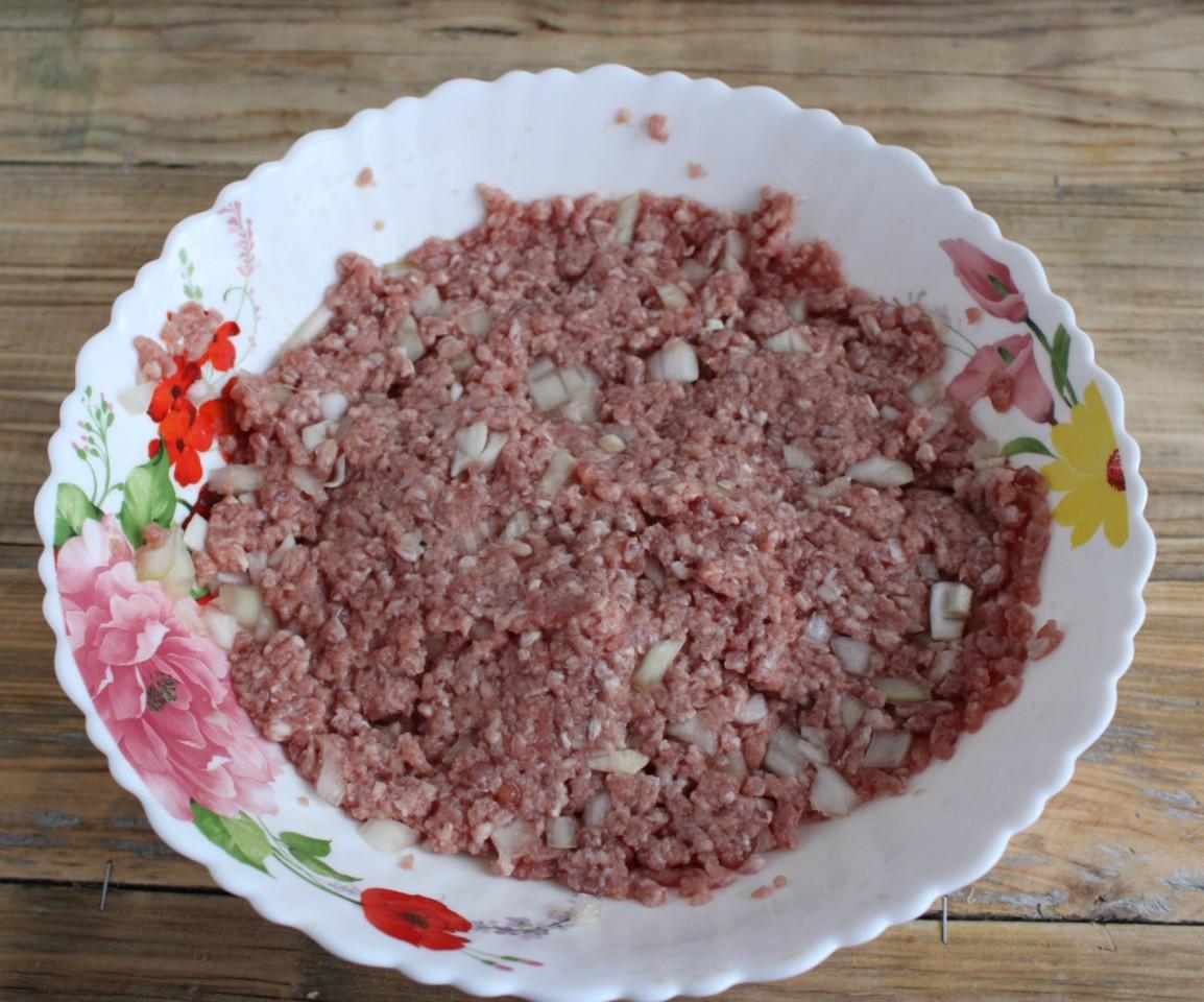 Шаг 4 приготовления Фарш для мантов