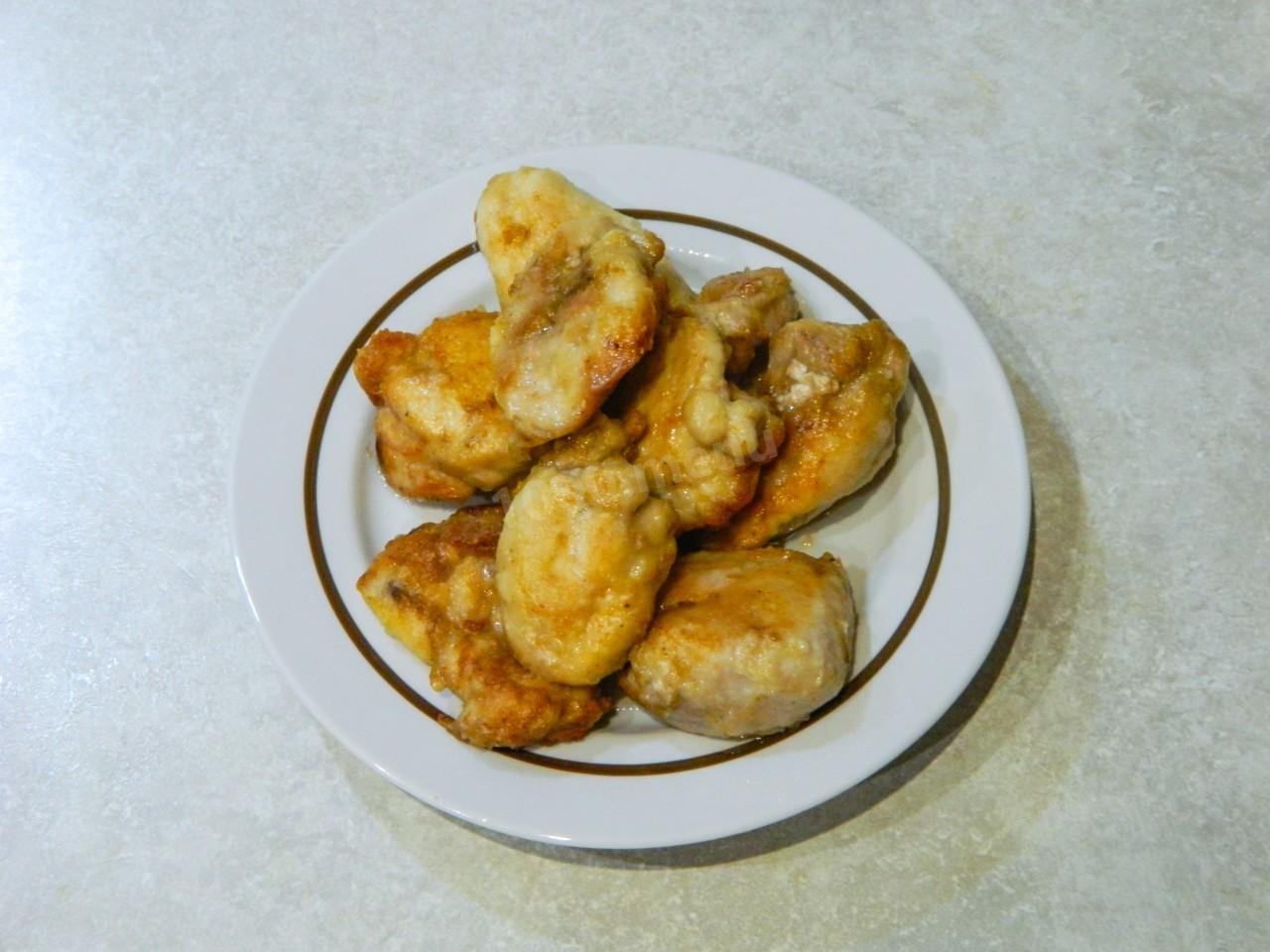 Шаг 10 приготовления Куриное филе в муке на сковороде