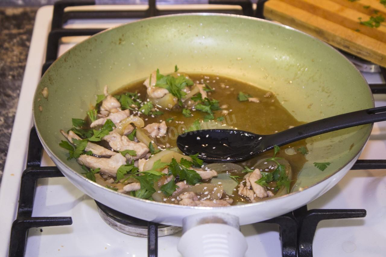 Шаг 11 приготовления Курица в сладком  китайском соусе