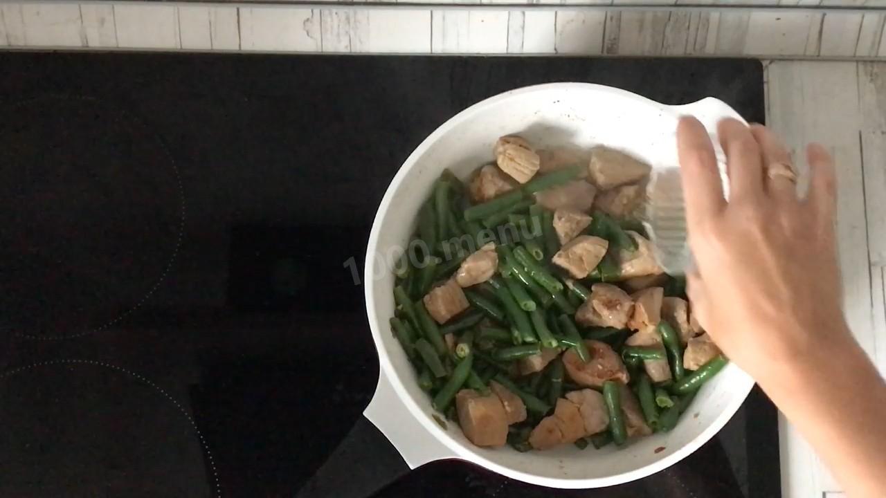 Шаг 6 приготовления Мясо со стручковой фасолью