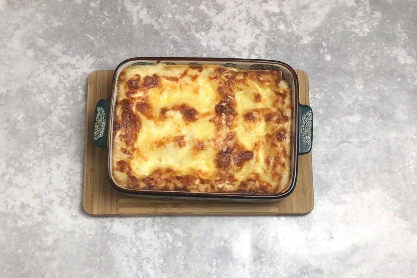 Шаг 21 приготовления Лазанья с курицей грибами и соусом бешамель