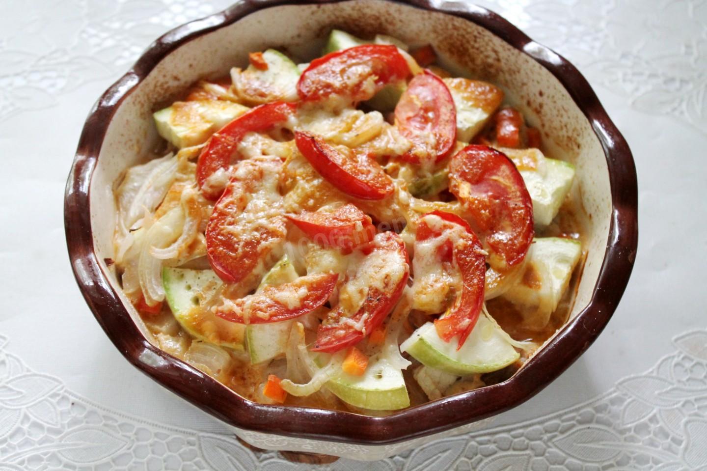 Шаг 6 приготовления Свинина с кабачками и картошкой в духовке