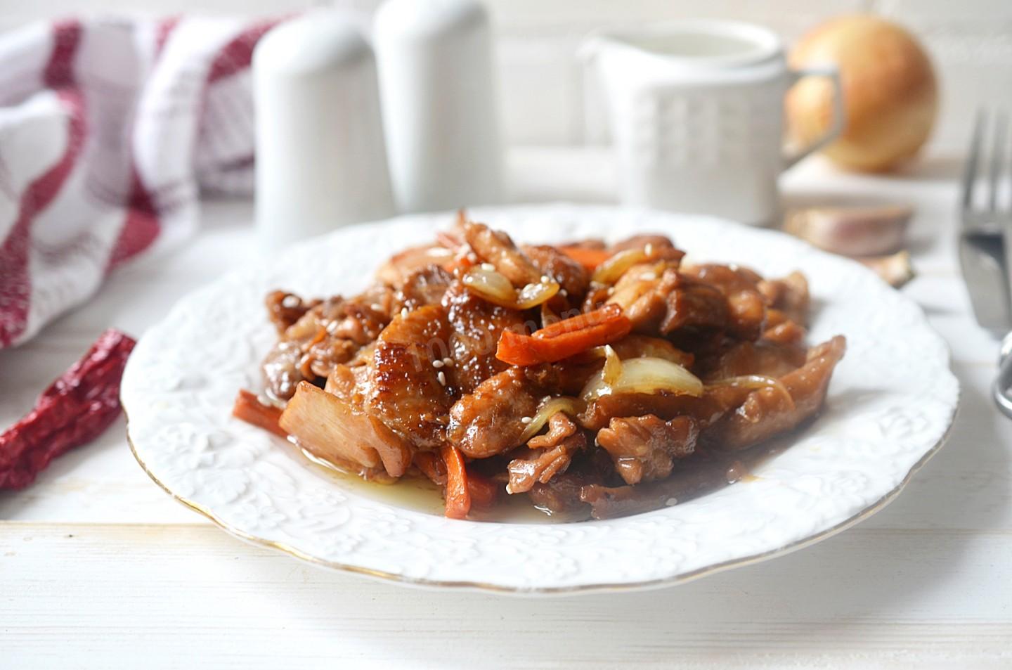 Шаг 12 приготовления Сладкая курица по китайски
