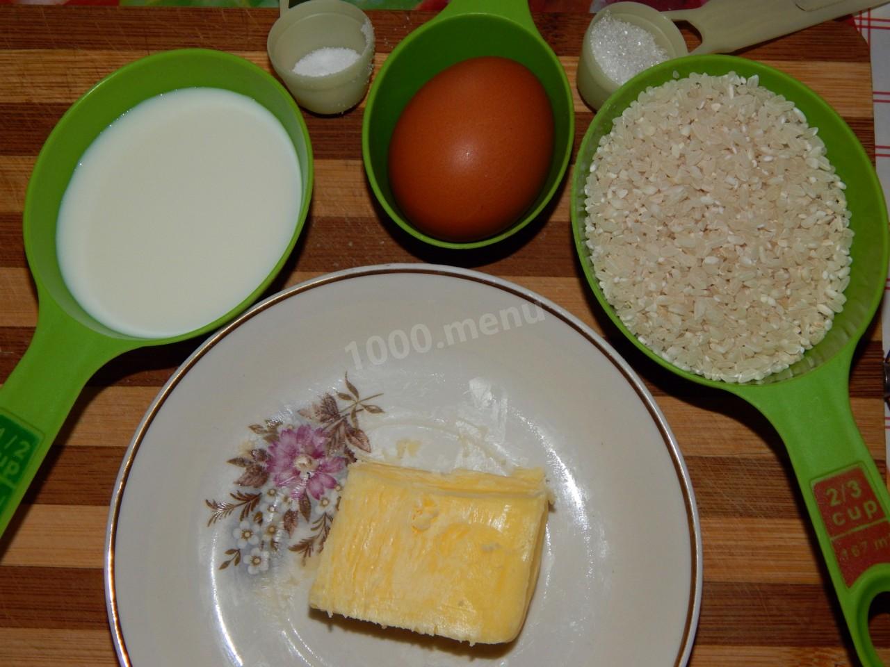 Шаг 1 приготовления Запеканка из рисовой каши