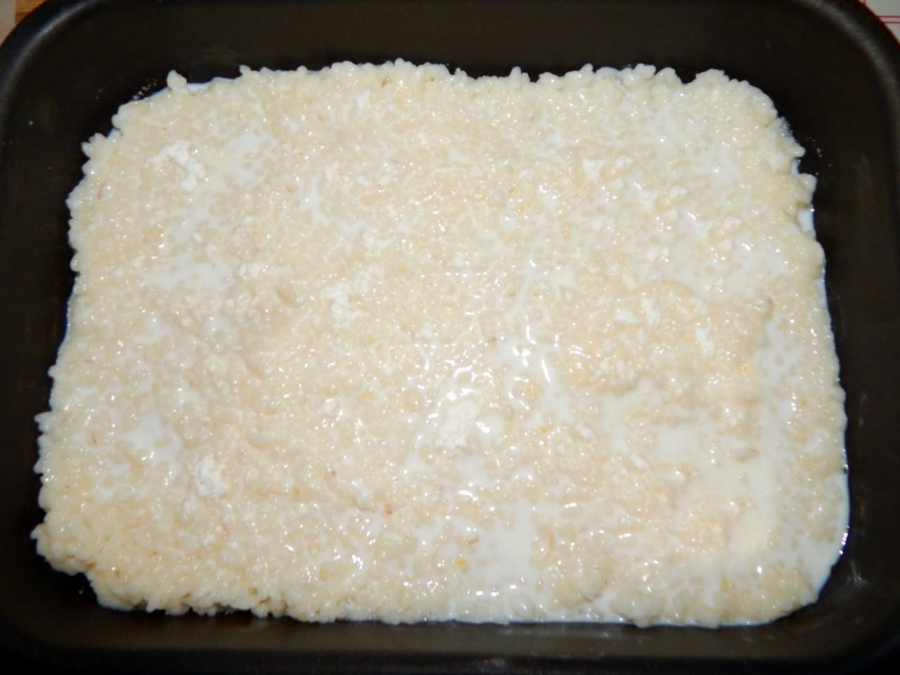 Шаг 6 приготовления Запеканка из рисовой каши