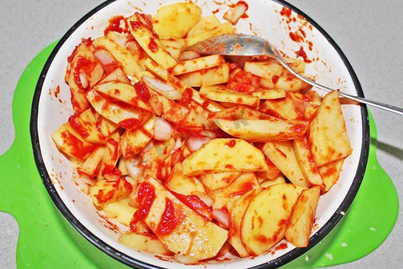 Шаг 10 приготовления Кабачки запеченные в фольге в духовке