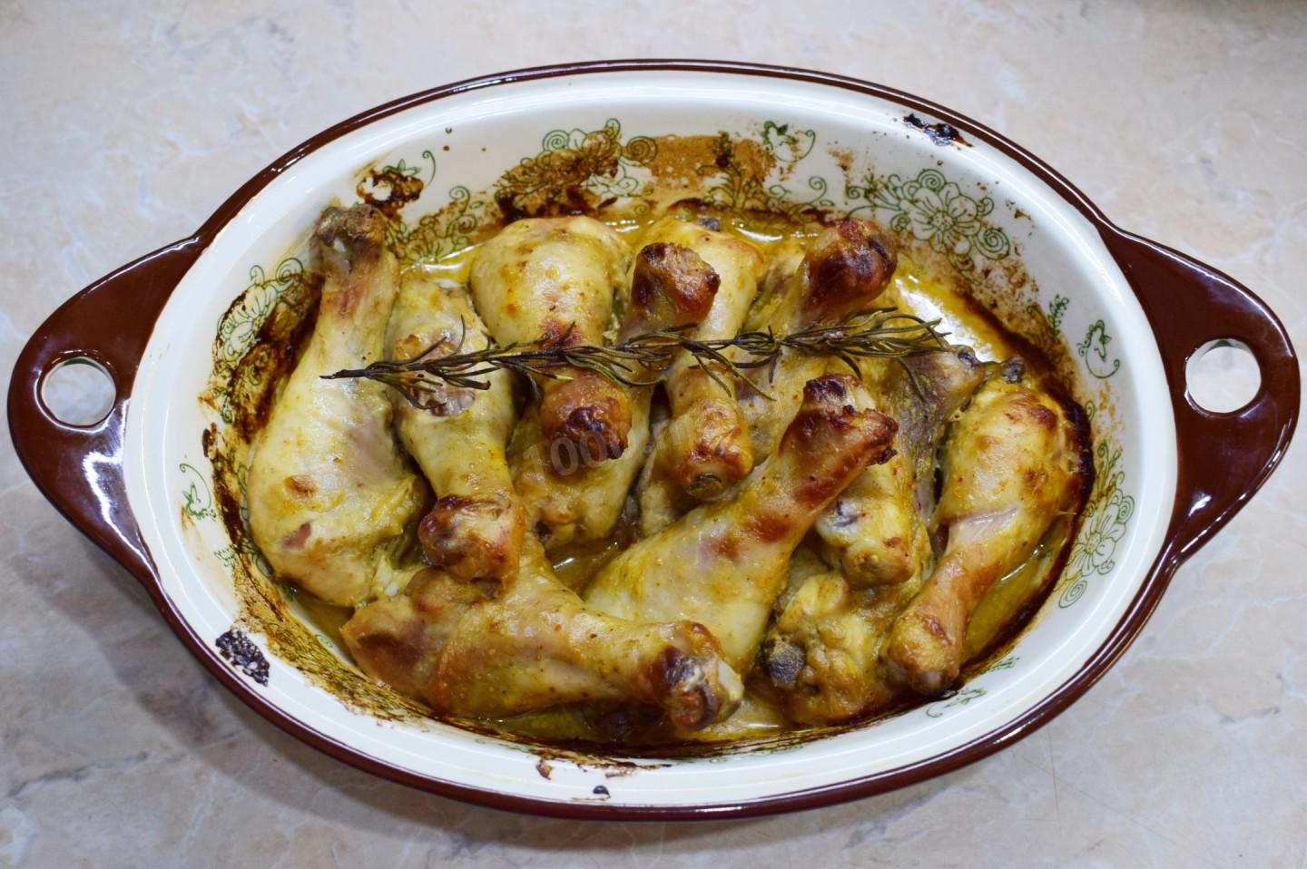 Шаг 5 приготовления Курица в медово горчичном соусе в духовке запеченная