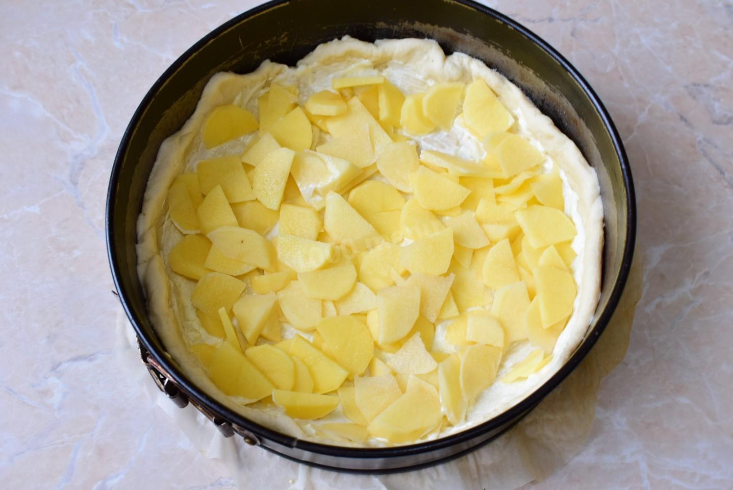 Шаг 6 приготовления Пицца деревенская с курицей закрытая