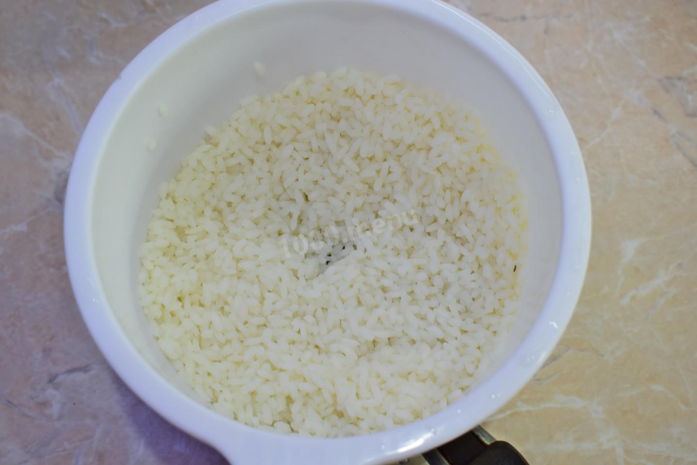 Шаг 2 приготовления Ёжики из куриного фарша с рисом