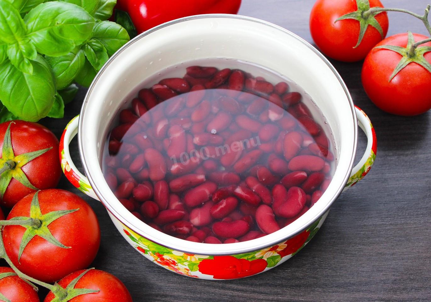 Шаг 3 приготовления Красная фасоль с мясом тушеная