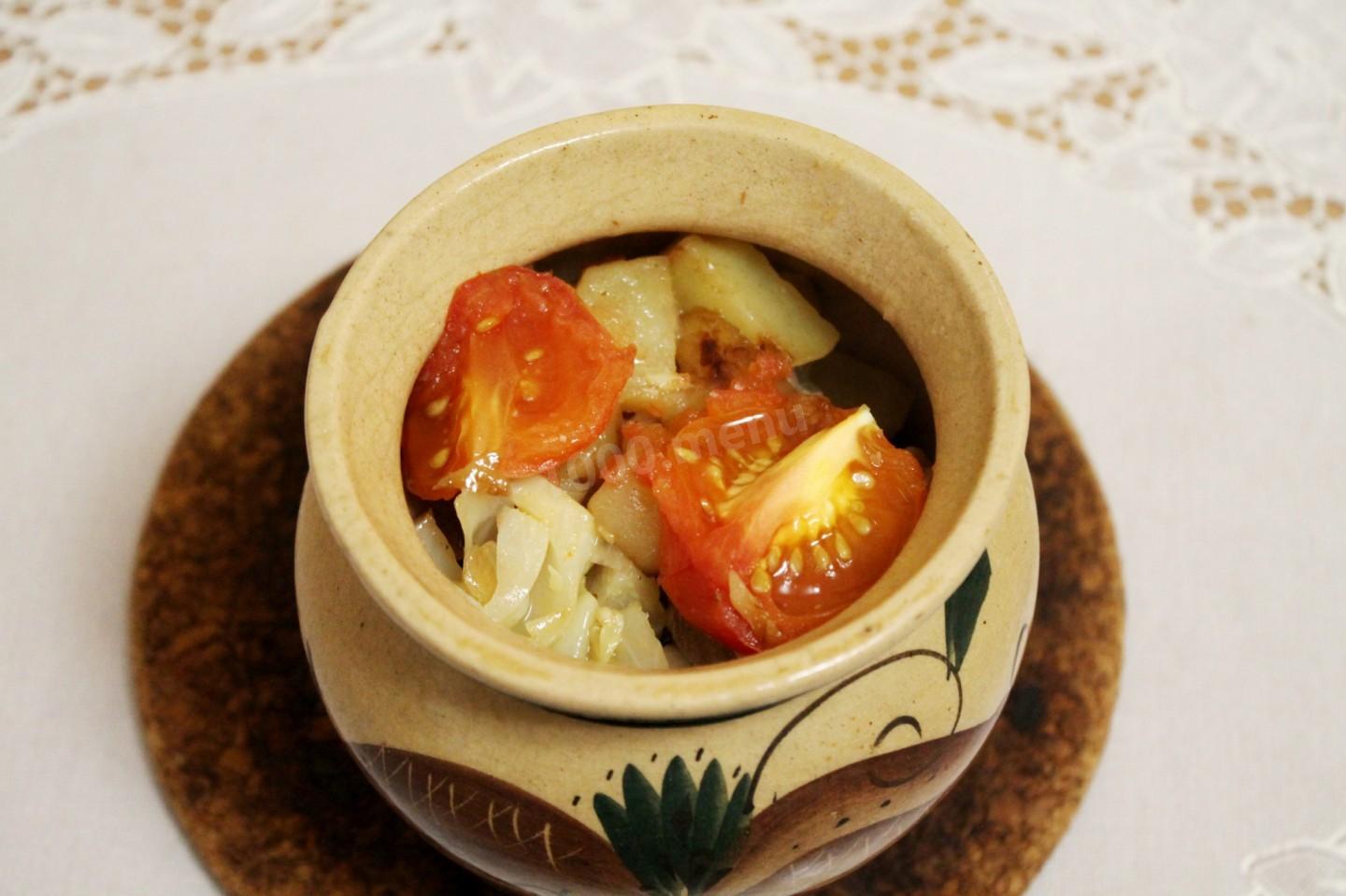 Шаг 9 приготовления Овощи с мясом в горшочках