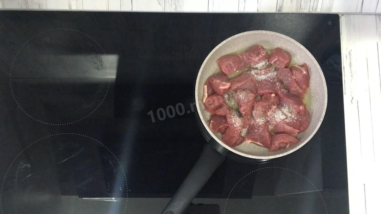 Шаг 5 приготовления Жареная говядина на сковороде