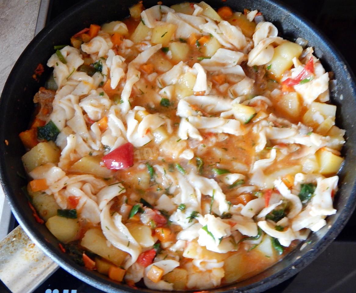 Шаг 15 приготовления Домашняя лапша с овощами