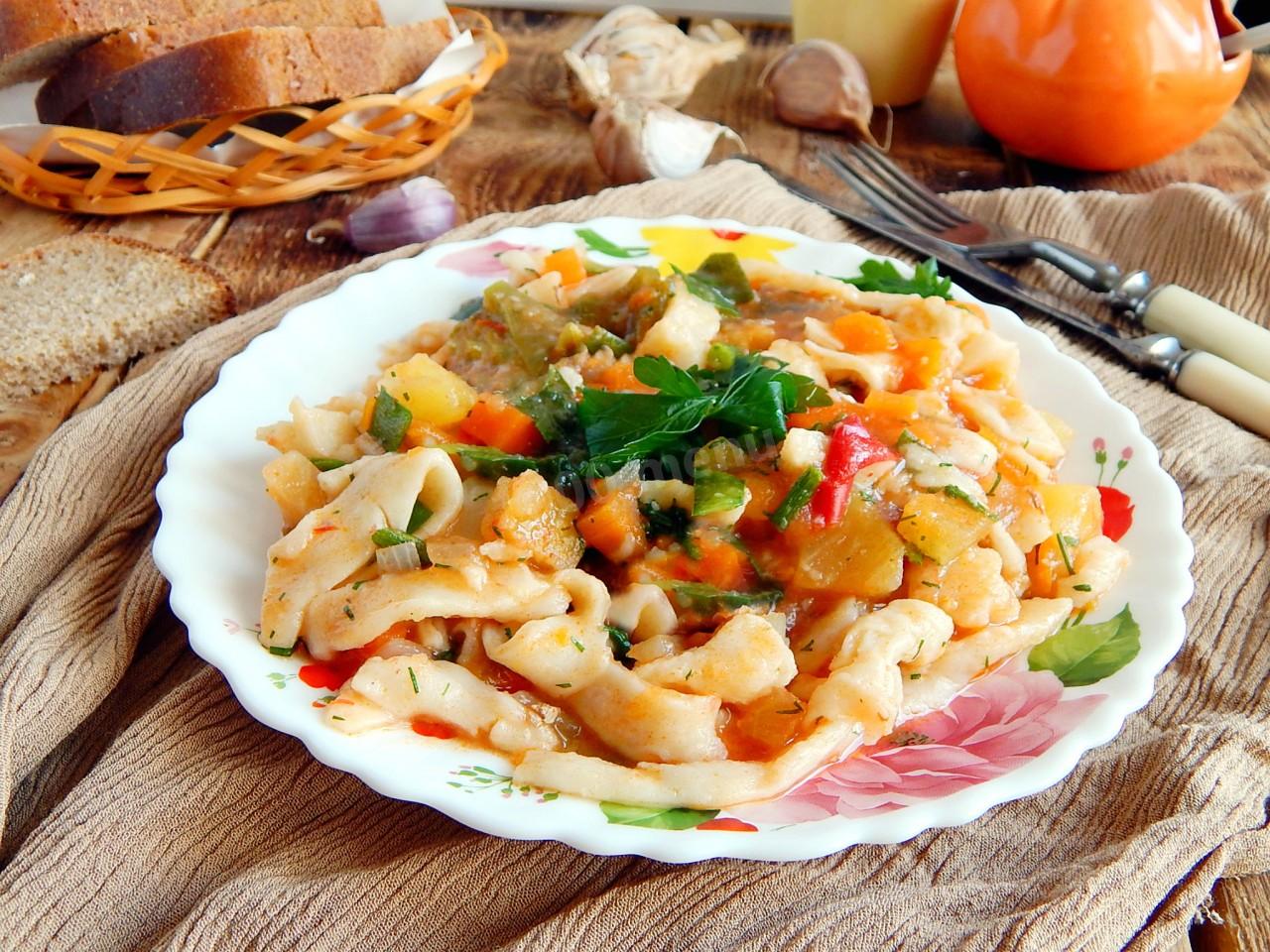 Шаг 16 приготовления Домашняя лапша с овощами