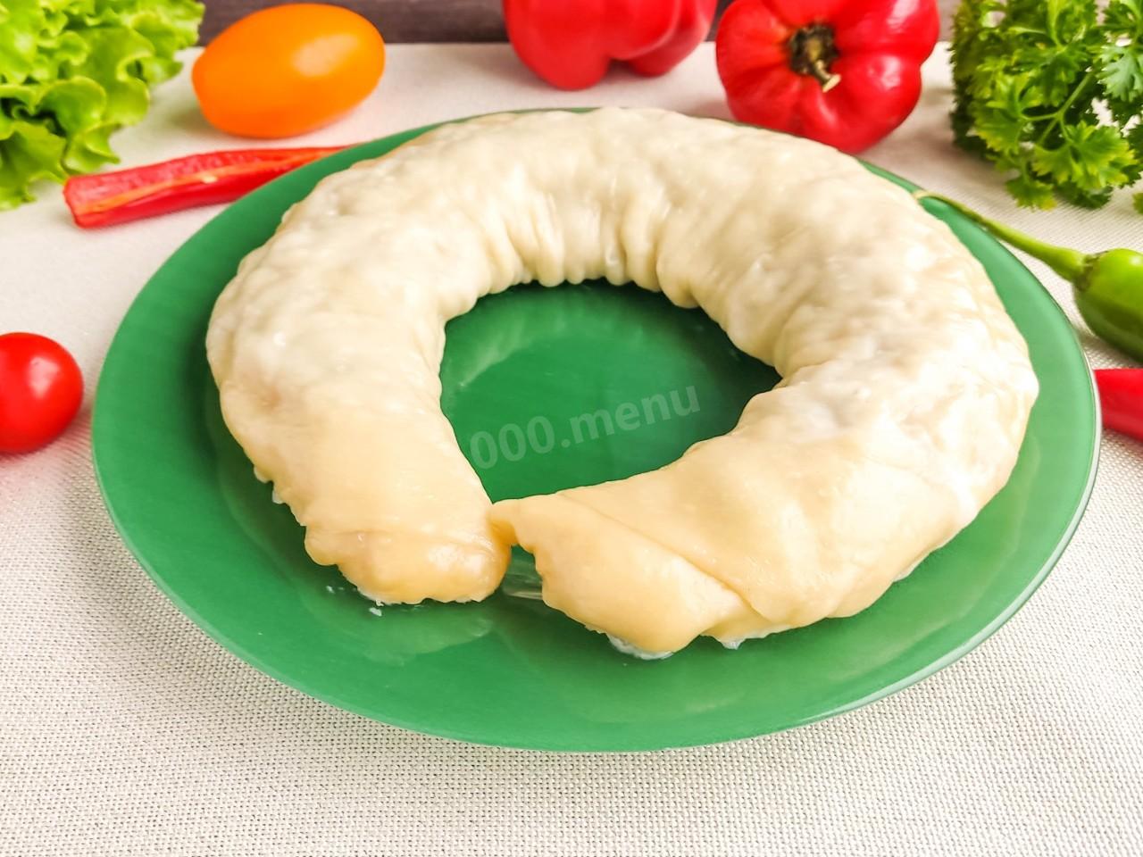 Шаг 13 приготовления Ханум с фаршем