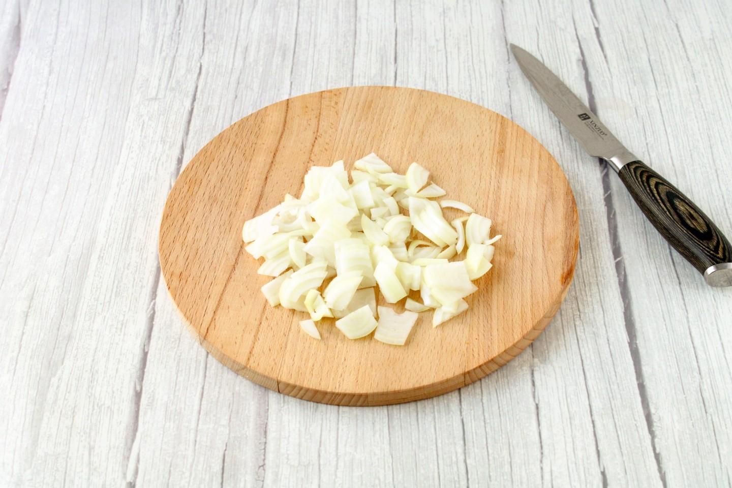 Шаг 2 приготовления Картофельная запеканка на сковороде