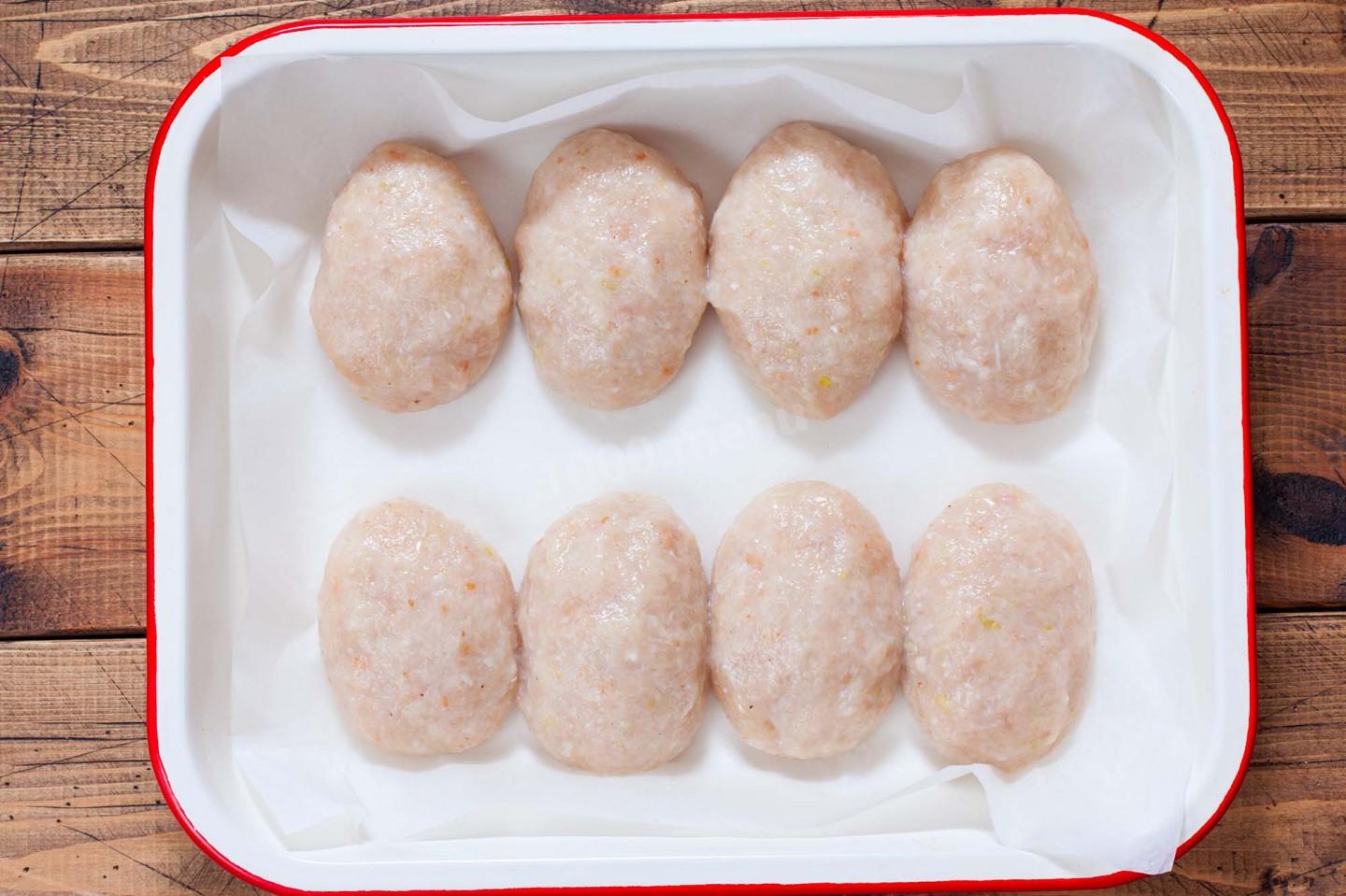 Шаг 6 приготовления Котлеты из куриной грудки в духовке
