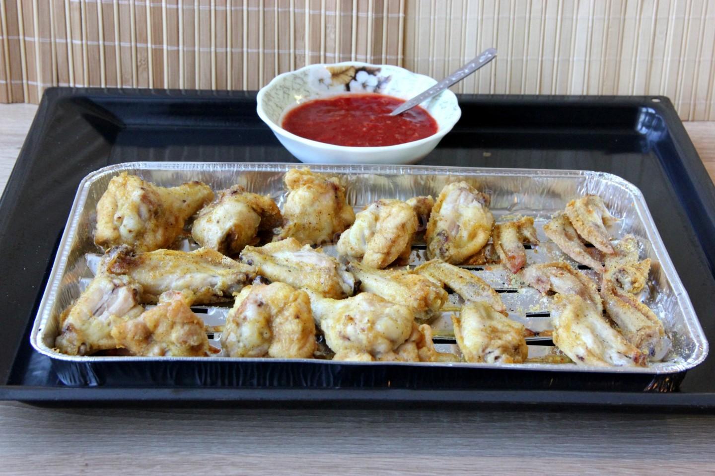 Шаг 7 приготовления Запеченные куриные крылышки в духовке
