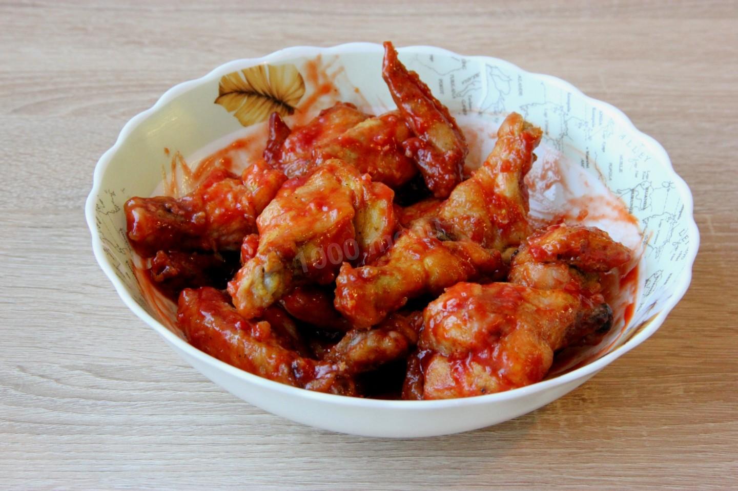 Шаг 8 приготовления Запеченные куриные крылышки в духовке
