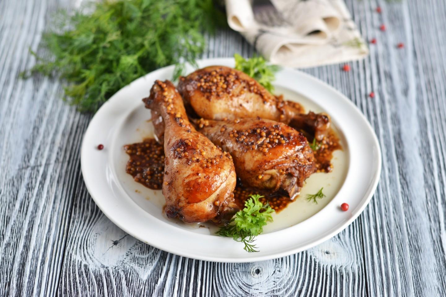 Шаг 10 приготовления Куриные голени в рукаве в духовке