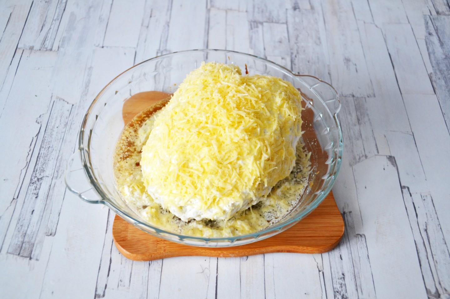 Шаг 7 приготовления Куриная грудка в сметане в духовке