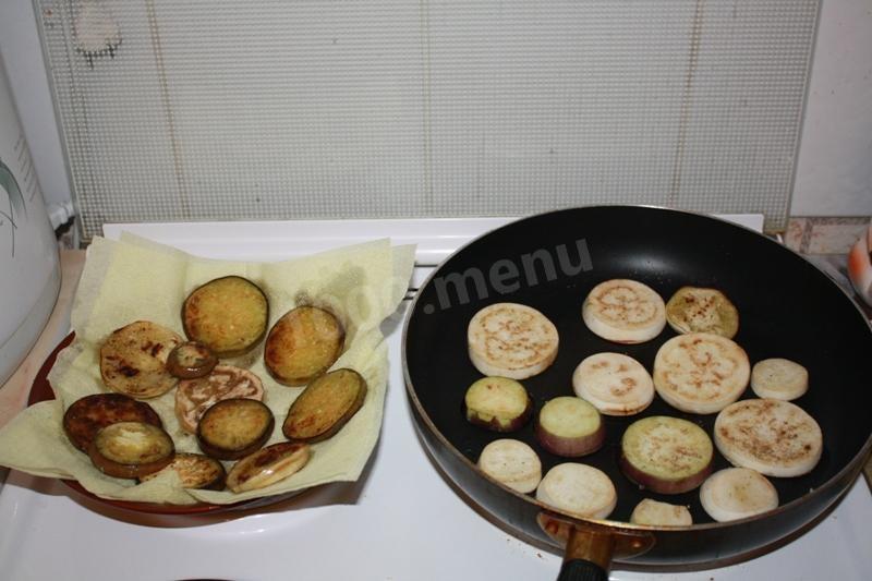Шаг 3 приготовления Запеканка из баклажанов с фаршем мясным
