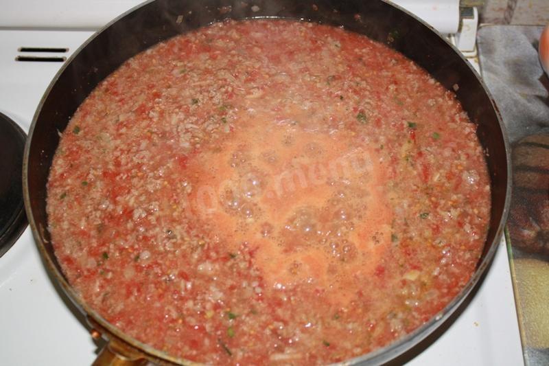 Шаг 7 приготовления Запеканка из баклажанов с фаршем мясным