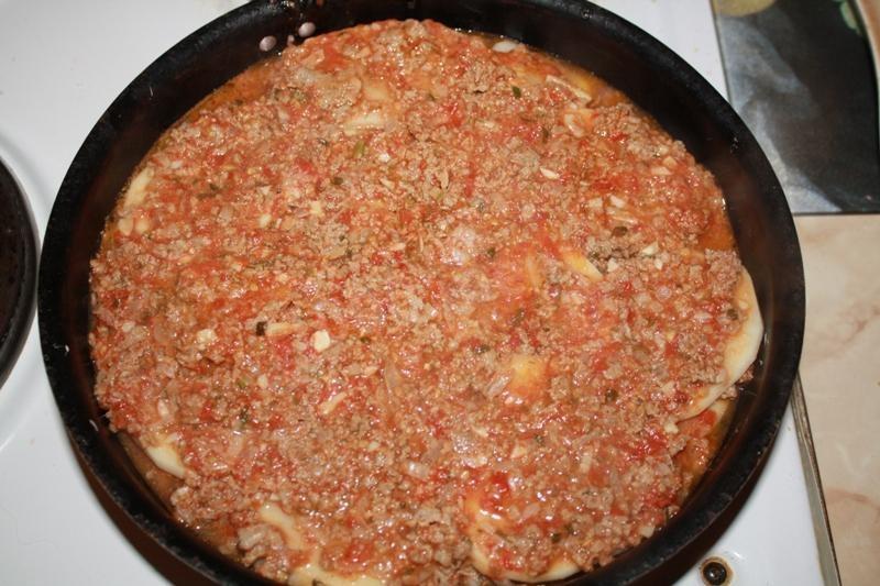 Шаг 8 приготовления Запеканка из баклажанов с фаршем мясным