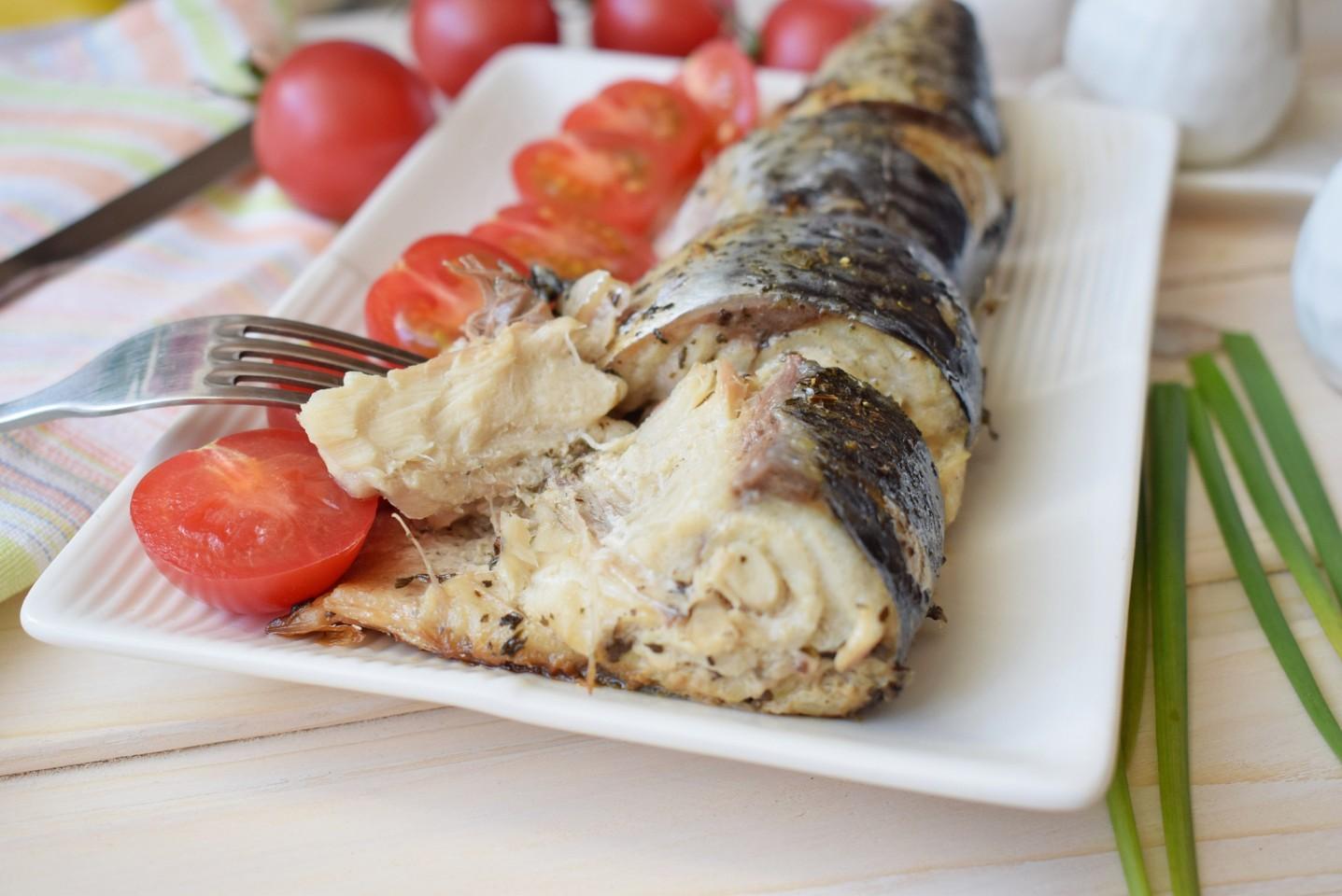 Шаг 9 приготовления Скумбрия запеченная в мультиварке