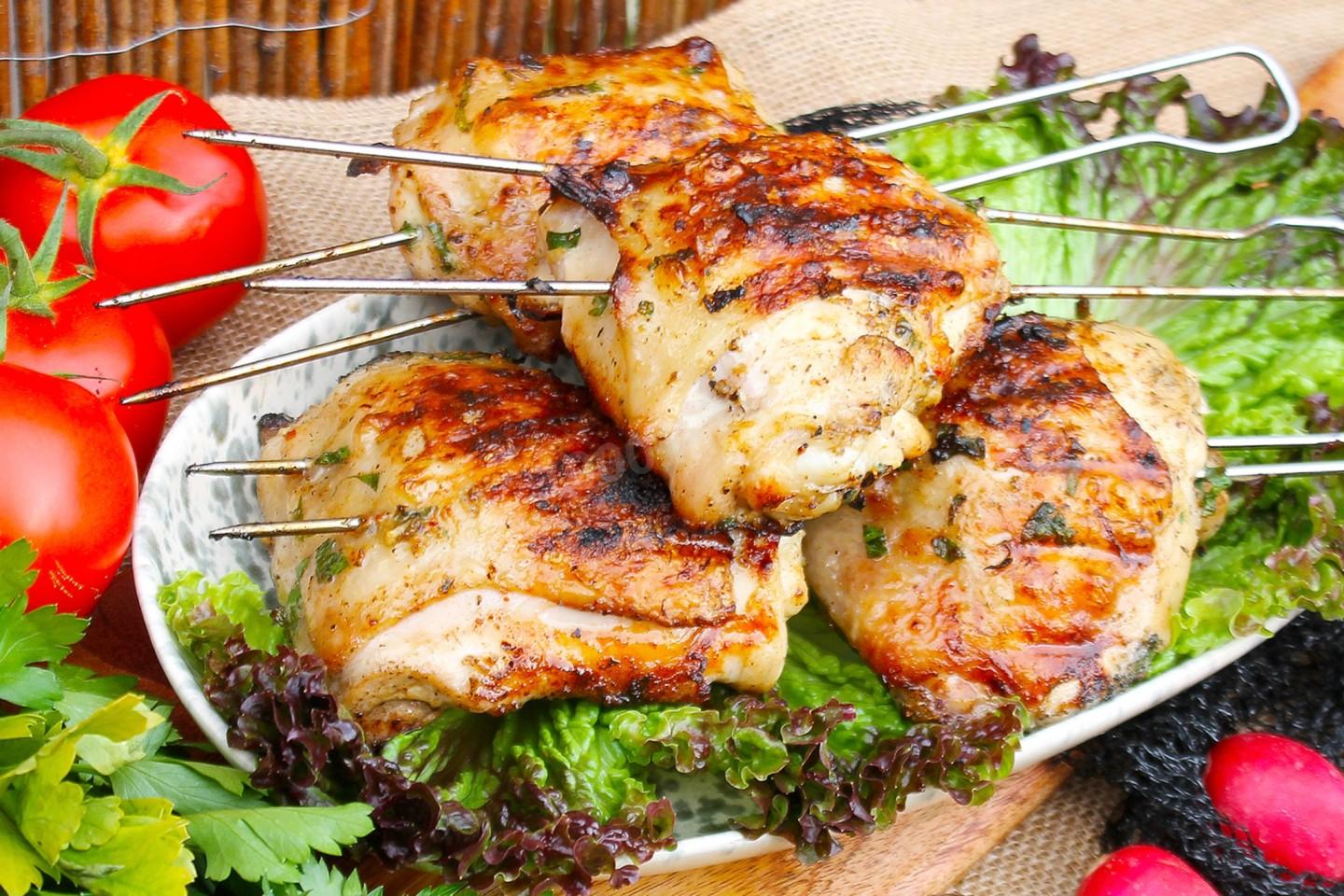 Обложка рецепта Шашлык из куриных бедрышек