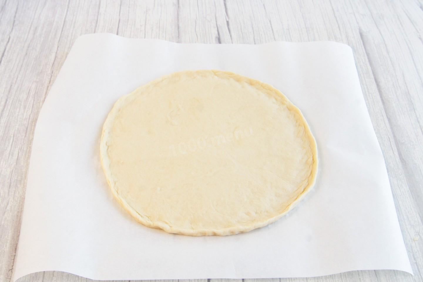 Шаг 19 приготовления Пицца с луком и сыром