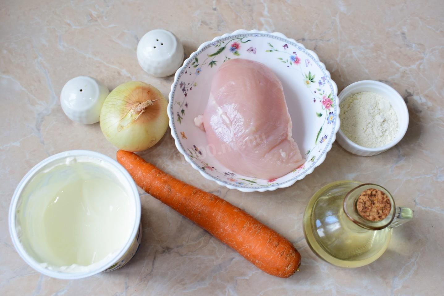 Шаг 1 приготовления Куриная подливка на сметане из грудки