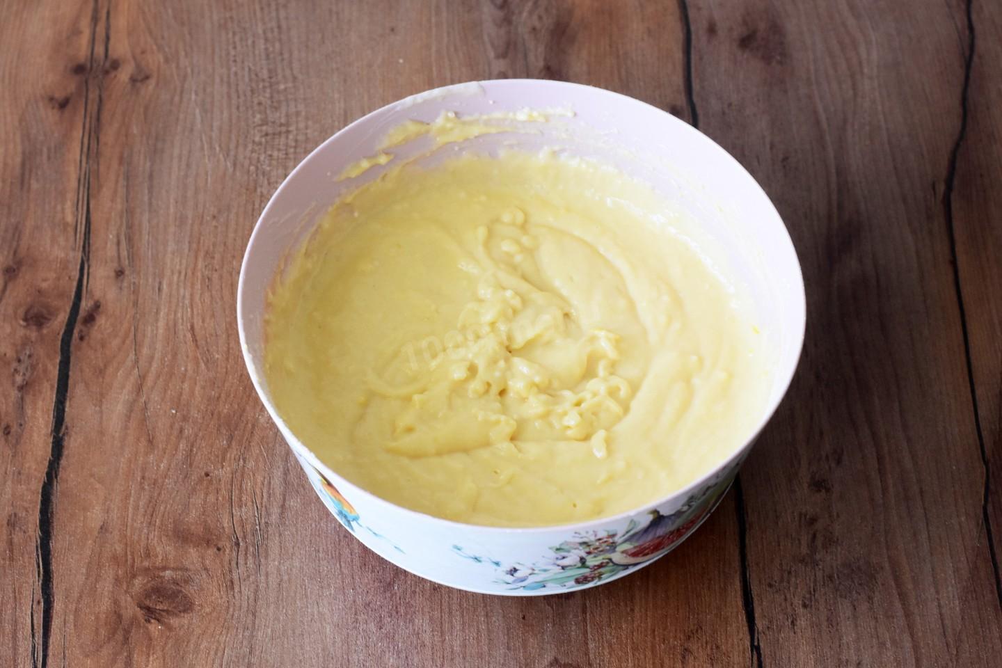 Шаг 5 приготовления Творожно кукурузная запеканка