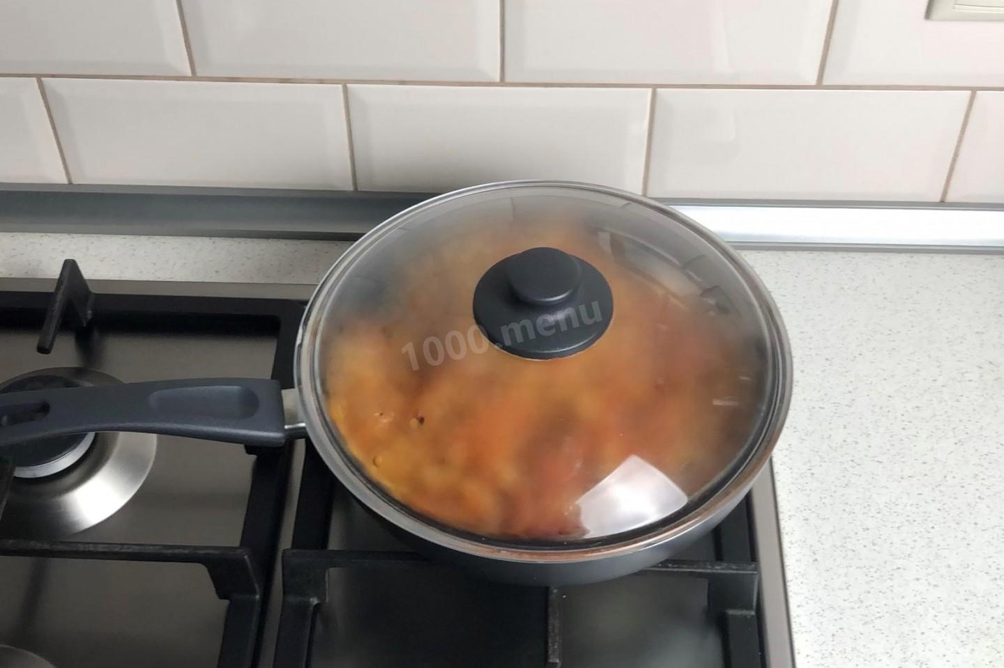Шаг 9 приготовления Нут тушеный с овощами