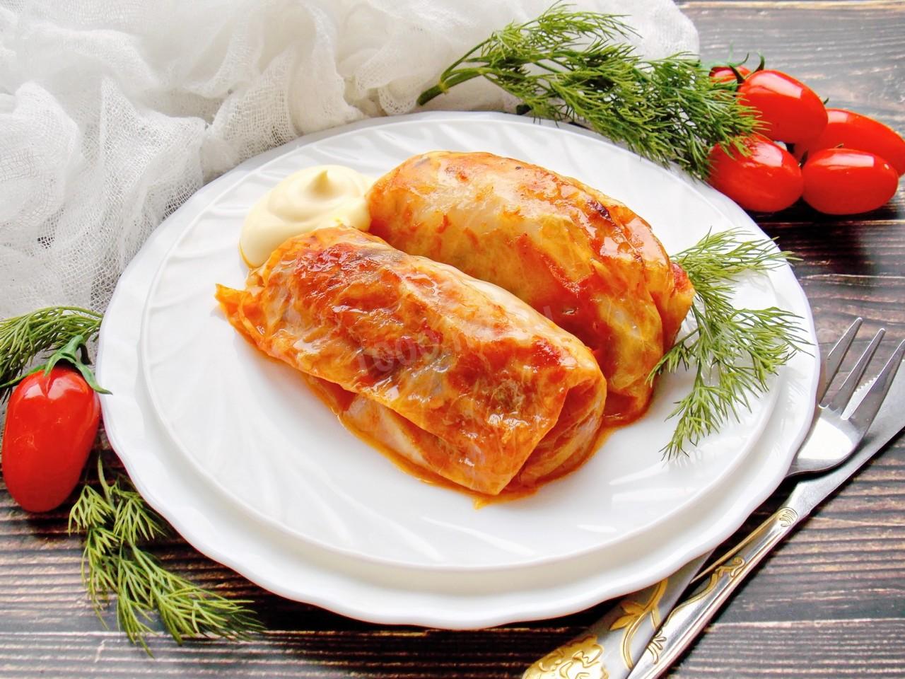 Обложка рецепта Голубцы овощные с рисом без мяса