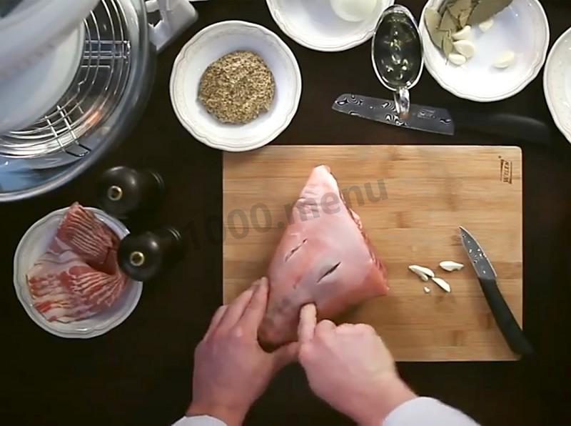Шаг 2 приготовления Мясо в аэрогриле