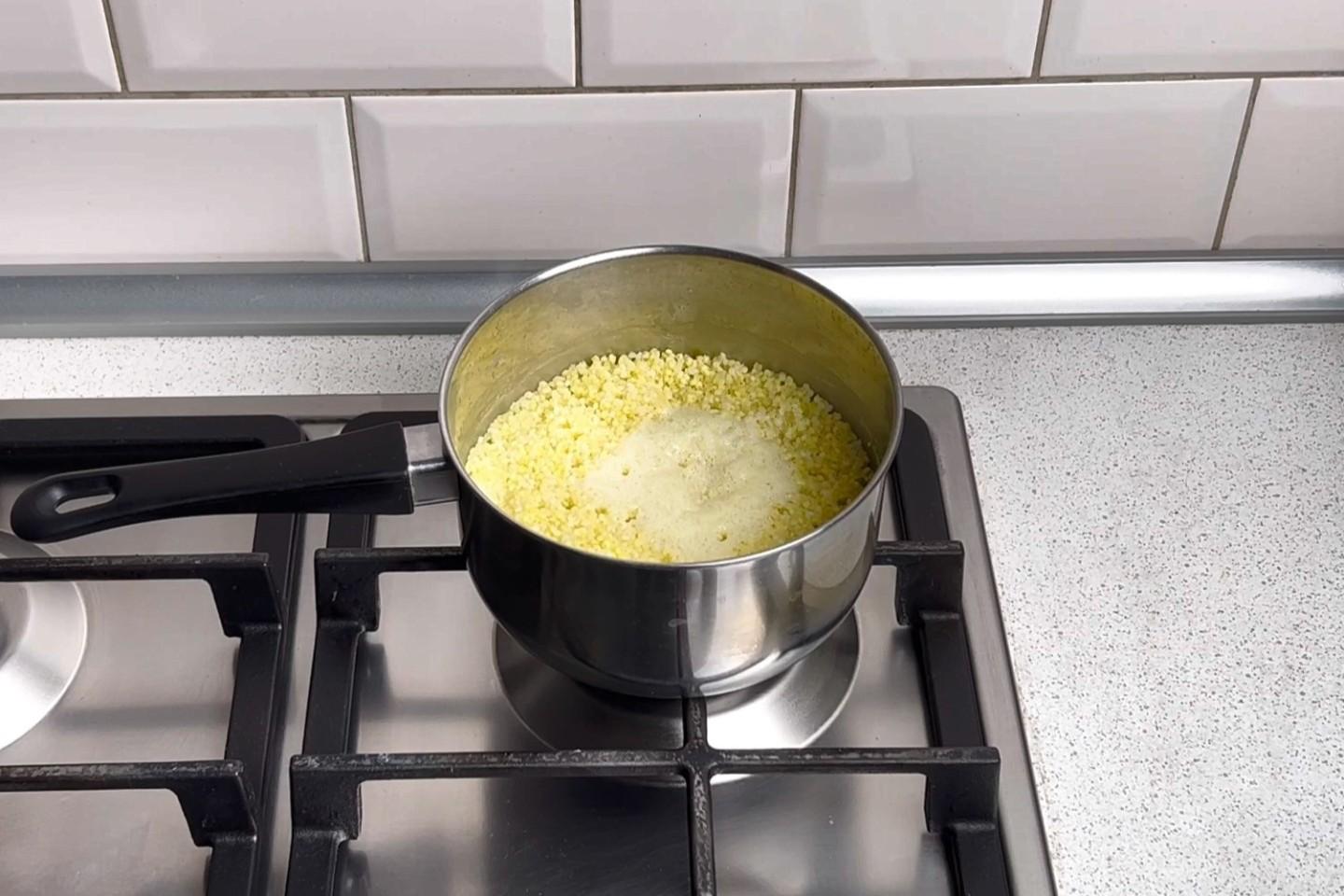Шаг 4 приготовления Пшенная каша на молоке и воде