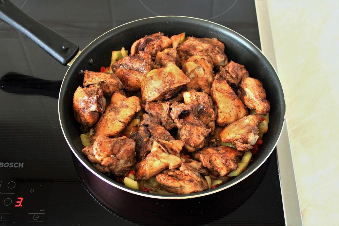 Шаг 12 приготовления Курица чили